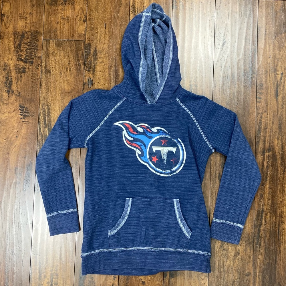 TENNESSEE TITANS Women’s Hoodie Shirt NFL Team Apparel Front Pocket Size Small